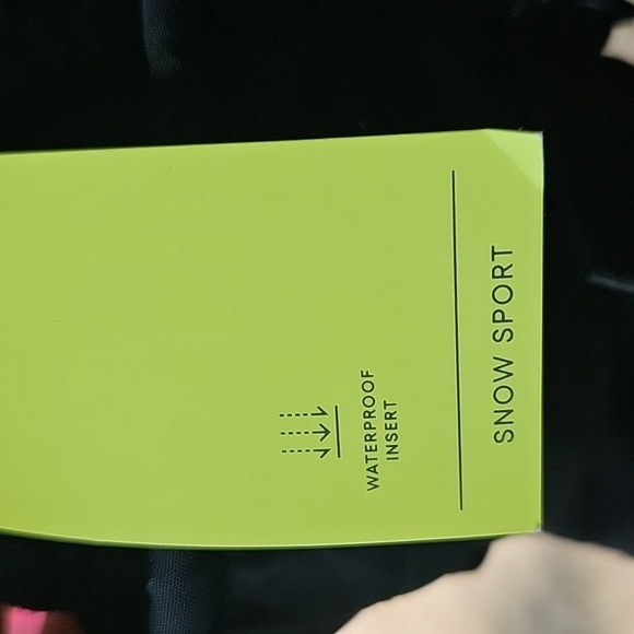 Black Waterproof Mittens with Reflective Stripe - Picture 4 of 6